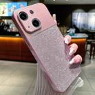 For iPhone 14 Metallic Glitter Powder Shockproof Phone Case(Pink) - 1