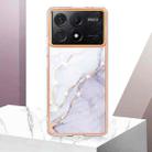For Xiaomi K70E Electroplating Marble Dual-side IMD Phone Case(White 006) - 2