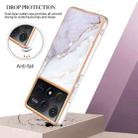 For Xiaomi K70E Electroplating Marble Dual-side IMD Phone Case(White 006) - 4