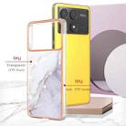 For Xiaomi K70E Electroplating Marble Dual-side IMD Phone Case(White 006) - 6