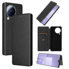 For Xiaomi Civi 3 5G Carbon Fiber Texture Flip Leather Phone Case(Black) - 1