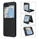 For Samsung Galaxy Z Flip5 5G PU Leather PC Phone Case(Black) - 1