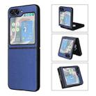 For Samsung Galaxy Z Flip5 5G PU Leather PC Phone Case(Blue) - 1