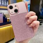 For iPhone 14 Plus Magsafe Magnetic Metallic Glitter Powder Shockproof Phone Case(Pink) - 1