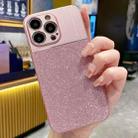 For iPhone 12 Pro Magsafe Magnetic Metallic Glitter Powder Shockproof Phone Case(Pink) - 1