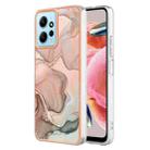 For Xiaomi Redmi Note 12 4G Global Electroplating Marble Dual-side IMD Phone Case(Rose Gold 015) - 1