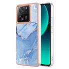 For Xiaomi 13T/13T Pro Electroplating Marble Dual-side IMD Phone Case(Blue 018) - 1