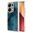 For Xiaomi Redmi Note 13 Pro 4G/Poco M6 Pro 4G Electroplating Marble Dual-side IMD TPU Phone Case(Green 017) - 1