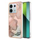 For Xiaomi Redmi Note 13 Pro 5G Electroplating Marble Dual-side IMD TPU Phone Case(Rose Gold 015) - 1