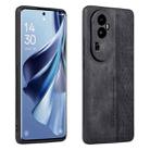 For OPPO Reno10 AZNS 3D Embossed Skin Feel Phone Case(Black) - 1