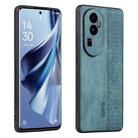 For OPPO Reno10 Pro AZNS 3D Embossed Skin Feel Phone Case(Dark Green) - 1