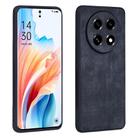 For OPPO A2 Pro 5G AZNS 3D Embossed Skin Feel Phone Case(Black) - 1