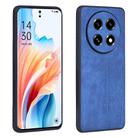 For OPPO A2 Pro 5G AZNS 3D Embossed Skin Feel Phone Case(Sapphire Blue) - 1