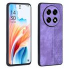 For OPPO A2 Pro 5G AZNS 3D Embossed Skin Feel Phone Case(Purple) - 1