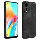 For OPPO A78 4G AZNS 3D Embossed Skin Feel Phone Case(Black) - 1