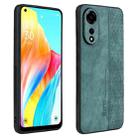 For OPPO A78 4G AZNS 3D Embossed Skin Feel Phone Case(Dark Green) - 1