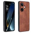 For OPPO K11 5G / OnePlus Nord CE3 AZNS 3D Embossed Skin Feel Phone Case(Brown) - 1