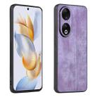 For Honor 90 AZNS 3D Embossed Skin Feel Phone Case(Purple) - 1