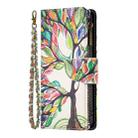 For iPhone 16 Colored Drawing Pattern Zipper Phone Leather Case(Tree) - 3