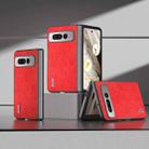 For Google Pixel Fold ABEEL Retro Litchi Texture PU Phone Case(Red) - 1