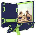 For Samsung Galaxy Tab A 10.1 (2019) T510 Shockproof PC + Silicone Protective Case，with Holder(Navy Blue Yellow Green) - 1