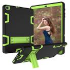 For Samsung Galaxy Tab A 10.1 (2019) T510 Shockproof PC + Silicone Protective Case，with Holder(Black Yellow Green) - 1