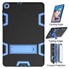 For Samsung Galaxy Tab A 10.1 (2019) T510 Shockproof PC + Silicone Protective Case，with Holder(Black Blue) - 4