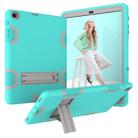 For Samsung Galaxy Tab A 10.1 (2019) T510 Shockproof PC + Silicone Protective Case，with Holder(Green Gray) - 1