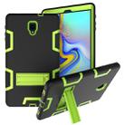 For Samsung Galaxy Tab A 10.5 T590 Shockproof PC + Silicone Protective Case，with Holder(Black Yellow Green) - 1