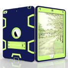 For iPad Air Shockproof PC + Silicone Protective Case，with Holder(Navy Blue Yellow Green) - 2