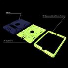 For iPad Air Shockproof PC + Silicone Protective Case，with Holder(Navy Blue Yellow Green) - 6