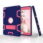 For iPad Air Shockproof PC + Silicone Protective Case，with Holder(Navy Blue Rose) - 4