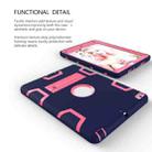 For iPad Air Shockproof PC + Silicone Protective Case，with Holder(Navy Blue Rose) - 5