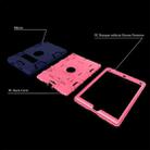 For iPad Air Shockproof PC + Silicone Protective Case，with Holder(Navy Blue Rose) - 6