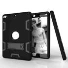 For iPad Air Shockproof PC + Silicone Protective Case，with Holder(Black) - 4