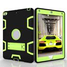 For iPad Air Shockproof PC + Silicone Protective Case，with Holder(Black Yellow Green) - 2