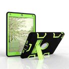 For iPad Air Shockproof PC + Silicone Protective Case，with Holder(Black Yellow Green) - 3