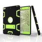 For iPad Air Shockproof PC + Silicone Protective Case，with Holder(Black Yellow Green) - 4