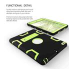 For iPad Air Shockproof PC + Silicone Protective Case，with Holder(Black Yellow Green) - 5