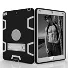For iPad Air Shockproof PC + Silicone Protective Case，with Holder(Black Gray) - 2