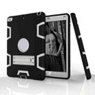 For iPad Air Shockproof PC + Silicone Protective Case，with Holder(Black Gray) - 4