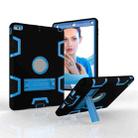 For iPad Air Shockproof PC + Silicone Protective Case，with Holder(Black Blue) - 1