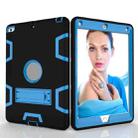 For iPad Air Shockproof PC + Silicone Protective Case，with Holder(Black Blue) - 2