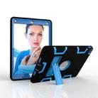 For iPad Air Shockproof PC + Silicone Protective Case，with Holder(Black Blue) - 3