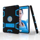 For iPad Air Shockproof PC + Silicone Protective Case，with Holder(Black Blue) - 4