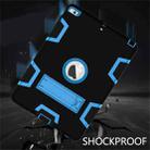 For iPad Air Shockproof PC + Silicone Protective Case，with Holder(Black Blue) - 7