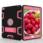 For iPad Air Shockproof PC + Silicone Protective Case，with Holder(Black Rose) - 2