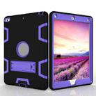 For iPad Air Shockproof PC + Silicone Protective Case，with Holder(Black Purple) - 2