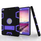 For iPad Air Shockproof PC + Silicone Protective Case，with Holder(Black Purple) - 4
