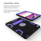 For iPad Air Shockproof PC + Silicone Protective Case，with Holder(Black Purple) - 5